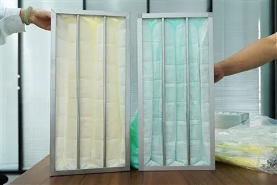 Sistem de ventilație Cadru de aluminiu F7 F8 F9 Filtru de aer de buzunar